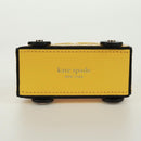 kate spade On a Roll Taxi Key Holder Leather Yellow Gold Auth 169001V-8