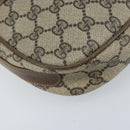 GUCCI GG Supreme Web Sherry Line Shoulder Bag PVC Beige Gold Auth 169012-15
