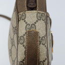GUCCI GG Supreme Web Sherry Line Shoulder Bag PVC Beige Gold Auth 169012-10
