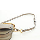 Chloe Nile Hand Bag Leather 2way Beige Gold Auth 169017V-10