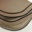 Chloe Nile Hand Bag Leather 2way Beige Gold Auth 169017V-15