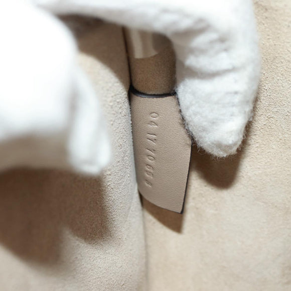 Chloe Nile Hand Bag Leather 2way Beige Gold Auth 169017V