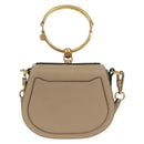 Chloe Nile Hand Bag Leather 2way Beige Gold Auth 169017V-3
