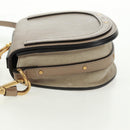 Chloe Nile Hand Bag Leather 2way Beige Gold Auth 169017V-4