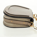 Chloe Nile Hand Bag Leather 2way Beige Gold Auth 169017V-5