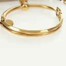 Chloe Nile Hand Bag Leather 2way Beige Gold Auth 169017V-7