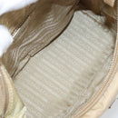 PRADA Shoulder Bag Nylon Beige Silver Auth 169023-11