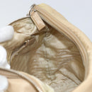 PRADA Shoulder Bag Nylon Beige Silver Auth 169023-20