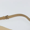 PRADA Shoulder Bag Nylon Beige Silver Auth 169023-8