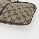 GUCCI GG Supreme Web Sherry Line Bag PVC Beige Gold 904 02 047 Auth 169025-10