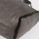 Salvatore Ferragamo Gancini Hand Bag Mouton Gray Auth 169029-14