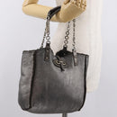 Salvatore Ferragamo Gancini Hand Bag Mouton Gray Auth 169029-18