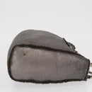 Salvatore Ferragamo Gancini Hand Bag Mouton Gray Auth 169029-3
