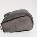 Salvatore Ferragamo Gancini Hand Bag Mouton Gray Auth 169029-4