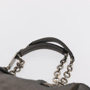 Salvatore Ferragamo Gancini Hand Bag Mouton Gray Auth 169029-8