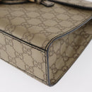 GUCCI GG Canvas Guccissima Chain Horsebit Bag Leather Beige 295402 Auth 169035V-14
