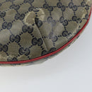 GUCCI GG Crystal Shoulder Bag Coated Canvas Navy Gold 181092 Auth 169036-16