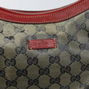 GUCCI GG Crystal Shoulder Bag Coated Canvas Navy Gold 181092 Auth 169036-18