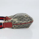 GUCCI GG Crystal Shoulder Bag Coated Canvas Navy Gold 181092 Auth 169036-4