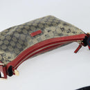 GUCCI GG Crystal Shoulder Bag Coated Canvas Navy Gold 181092 Auth 169036-6