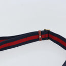 GUCCI GG Crystal Shoulder Bag Coated Canvas Navy Gold 181092 Auth 169036-14