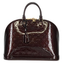 LOUIS VUITTON Monogram Vernis Alma GM Hand Bag Amarante M93595 LV Auth 169039V-13