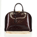 LOUIS VUITTON Monogram Vernis Alma GM Hand Bag Amarante M93595 LV Auth 169039V-12