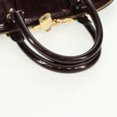 LOUIS VUITTON Monogram Vernis Alma GM Hand Bag Amarante M93595 LV Auth 169039V-7