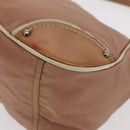 PRADA Shoulder Bag Nylon Beige Silver Auth 169041-16