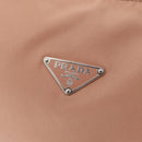 PRADA Shoulder Bag Nylon Beige Silver Auth 169041-17