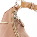 PRADA Shoulder Bag Nylon Beige Silver Auth 169041-10