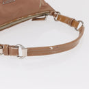 PRADA Shoulder Bag Nylon Beige Silver Auth 169041-7