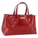 LOUIS VUITTON Monogram Vernis Wilshire PM Bag Rouge Favist M91644 LV Auth 169042-1