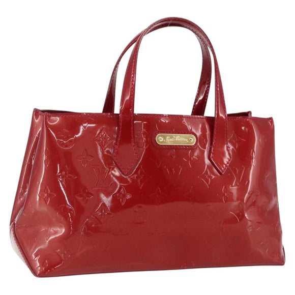 LOUIS VUITTON Monogram Vernis Wilshire PM Bag Rouge Favist M91644 LV Auth 169042
