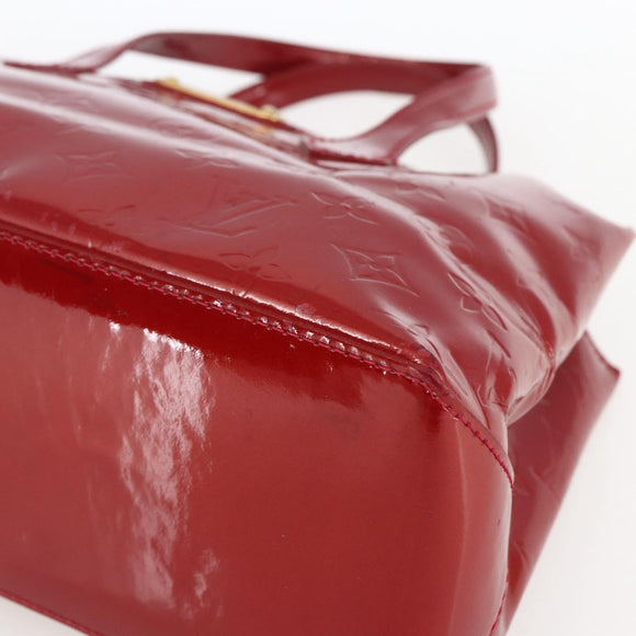 LOUIS VUITTON Monogram Vernis Wilshire PM Bag Rouge Favist M91644 LV Auth 169042