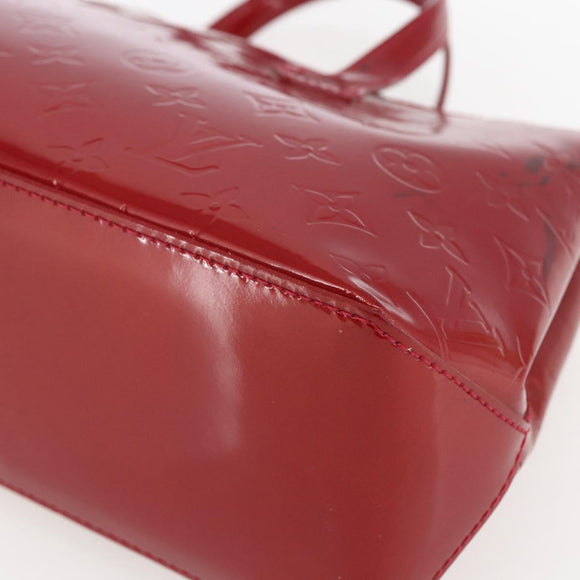 LOUIS VUITTON Monogram Vernis Wilshire PM Bag Rouge Favist M91644 LV Auth 169042