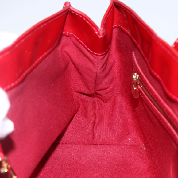 LOUIS VUITTON Monogram Vernis Wilshire PM Bag Rouge Favist M91644 LV Auth 169042