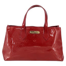 LOUIS VUITTON Monogram Vernis Wilshire PM Bag Rouge Favist M91644 LV Auth 169042-2