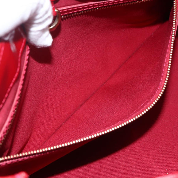 LOUIS VUITTON Monogram Vernis Wilshire PM Bag Rouge Favist M91644 LV Auth 169042