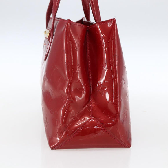 LOUIS VUITTON Monogram Vernis Wilshire PM Bag Rouge Favist M91644 LV Auth 169042