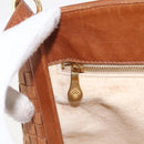 BOTTEGA VENETA INTRECCIATO Shoulder Bag Leather Brown Gold Auth 169043-17