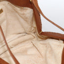 BOTTEGA VENETA INTRECCIATO Shoulder Bag Leather Brown Gold Auth 169043-18
