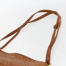 BOTTEGA VENETA INTRECCIATO Shoulder Bag Leather Brown Gold Auth 169043-8