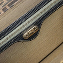 FENDI Zucca Canvas Vanity Handtasche Schwarz Braun Auth 169044-16