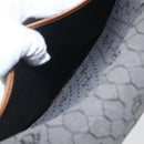 Christian Dior Honeycomb Canvas Shoulder Bag PVC Gray Gold Auth 169055-22