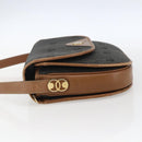 Christian Dior Honeycomb Canvas Shoulder Bag PVC Gray Gold Auth 169055-3