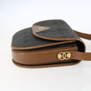 Christian Dior Honeycomb Canvas Shoulder Bag PVC Gray Gold Auth 169055-4