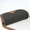 Christian Dior Honeycomb Canvas Shoulder Bag PVC Gray Gold Auth 169055-6