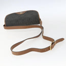 Christian Dior Honeycomb Canvas Shoulder Bag PVC Gray Gold Auth 169055-7