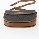 Christian Dior Honeycomb Canvas Shoulder Bag PVC Gray Gold Auth 169055-5